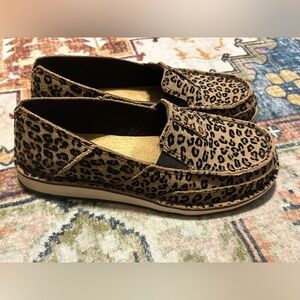 Women’s Ariat leopard leather slip on shoes 7